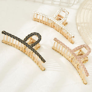 Gold Braided metal Claw Clips