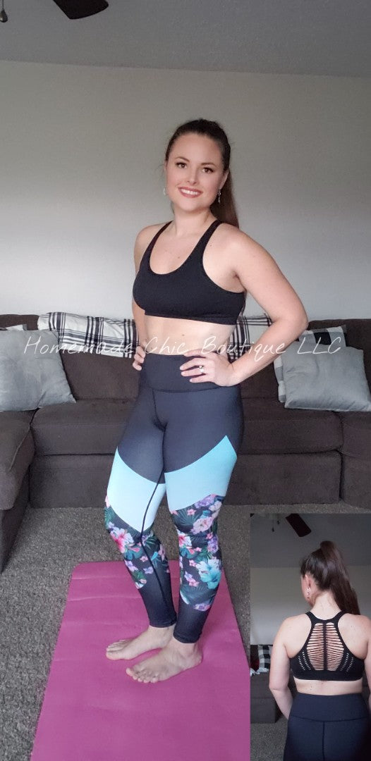 Squatproof workout leggings- Floral